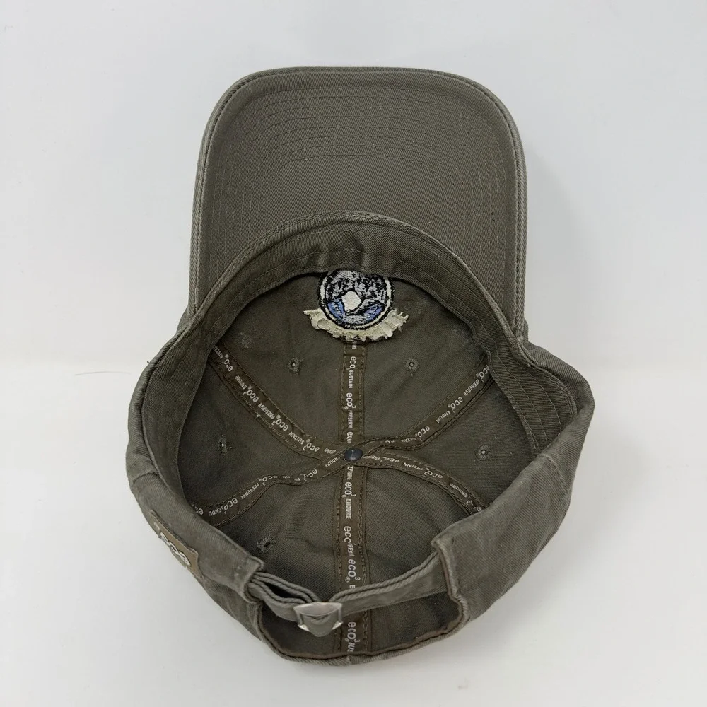 Yosemite Half‎ Dome Embroidered Baseball Cap Khaki Green Cotton Adjustable Eco3